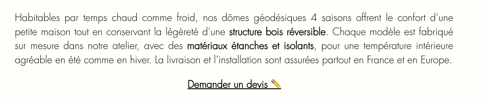 Exemple d'introduction SEO pour la page produit d'un artisan.